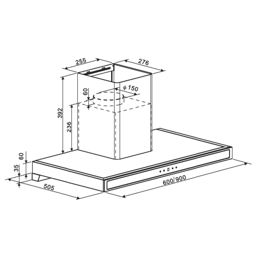 Carysil Chimney Cooker Wall Mounted Hood