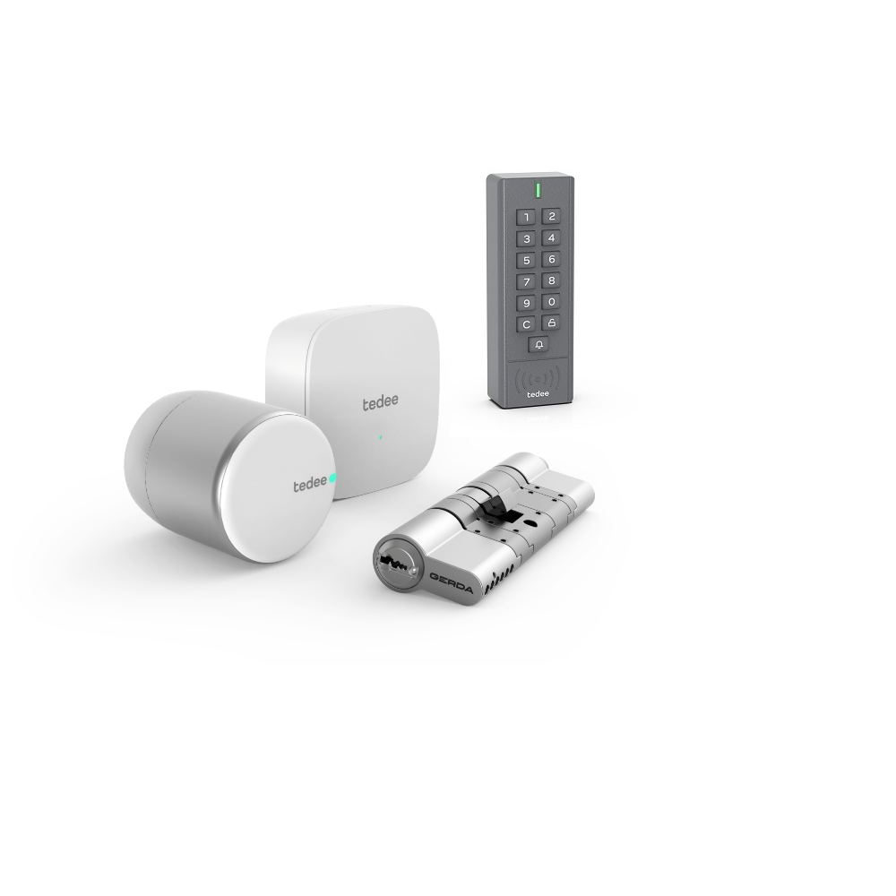 Tedee Digital Smart Lock Set - 4 Components (Lock + Bridge + Cylinder ...