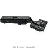 Blum - Clip Top Blumotion 107° Standard Hinge Onyx Black + Horizontal Cam Plate (Screw On)