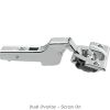 Blum Clip Top Blumotion 110° Hinge Nickel Plated Finish + Cruciform Mounting Plate