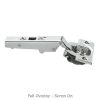 Blum - Clip Top Blumotion 110° Hinge Nickel Plated Finish + Cruciform Mounting Plate