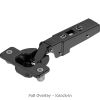 Blum Clip Top Profile or Thick Door Hinge 95° (Unsprung) Onyx Black + Horizontal Cam Plate (Screw On)