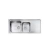 CM PUNTO PLUS Double Bowl Sink Satin F3 Finish 116 x 50 cm