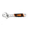 Clarke - Adjustable Wrench Chrome Vanadium Steel with Orange Black Soft Rubber Grip