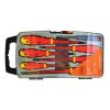 Clarke - Insulated Screw Driver Red Color Handle 1000V Magnetic Tip with Plastic Carry Case 7 Pcs Set