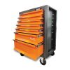 Clarke - Tool Chests 7 Drawer Orange/ Black Color With Single Lock Mechanism