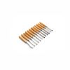 Clarke - Wood Carving Chisel Polished Wooden Handle with Leather Pouch 12 Pcs Set