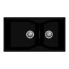 Carysil Double Bowl Quartz Sink Granite Finish