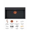 Carysil Single Bowl Granite Inset Sink with Accessories