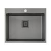Elite Topmount Single Bowl Sink Nano Black