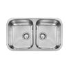 CM Cinzia Undermount Double Bowl Sink Satin Finish