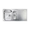 CM COMETA One And One-Half Bowl Sink Satin F3 Finish 100 x 50 cm