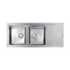 CM EVOLUZIONE Double Bowl Sink Satin F3 Finish 116 x 50 x 19.5 cm