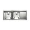CM Glamour Mix Double Bowl Sink Satin F3 Finish 116 x 50 x 23 cm