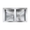 CM PUNTO QUADRO Double Bowl Sink Satin F3 Finish 86 x 50 cm
