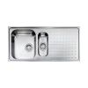 CM PUNTO PLUS One And One-Half Bowl Satin F3 Finish 100 x 50 x 21 cm