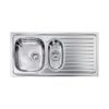 CM SIROS One And One-Half Bowl Sink Unbrushed F3 Finish 100 x 50 cm