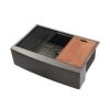 Elite Apron Undermount Sink Black