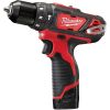 Milwaukee M12 BPD-202C Subcompact Cordless Impact Drill in Transport Case (2x 2.0Ah battery + charger)