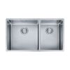 Franke Box Undermount Topmount /Undermount/Flushmounted 2 Bowl Sink