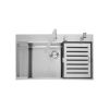 Barazza B-Free Stainless Steel Sink 86x51 1 Bowl with Lowering, Drain Cover + Kit Accessories and Tap