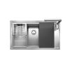 Barazza Easy Stainless Steel Sink Lowered Edge 86x50cm + Kit Accessory and Tap