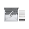 Barazza Thalas Lab Cover Sink Flush/Built-In 57x51cm with Mixer Tap