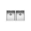 Barazza R.15 Stainless Steel Double Bowl Undermounted 75x44