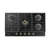 CM Ora Matt Black Glass Gas Hob 90cm