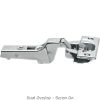 Blum - Clip Top Blumotion Profile/Thick Door Hinge 95° Screw On + Horizontal Cam Plate