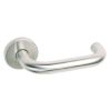 Briton - Return to Door Round Bar Lever Handle Pair - Stainless Steel Finish