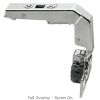 Blum - Clip Top Blumotion Blind Corner Hinge 95° Nickel Plated + Cruciform Mounting Plate