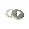 Briton - Pair of 52 mm Euro-Profile Circular Escutcheon [8 mm Projection] - Stainless Steel Finish