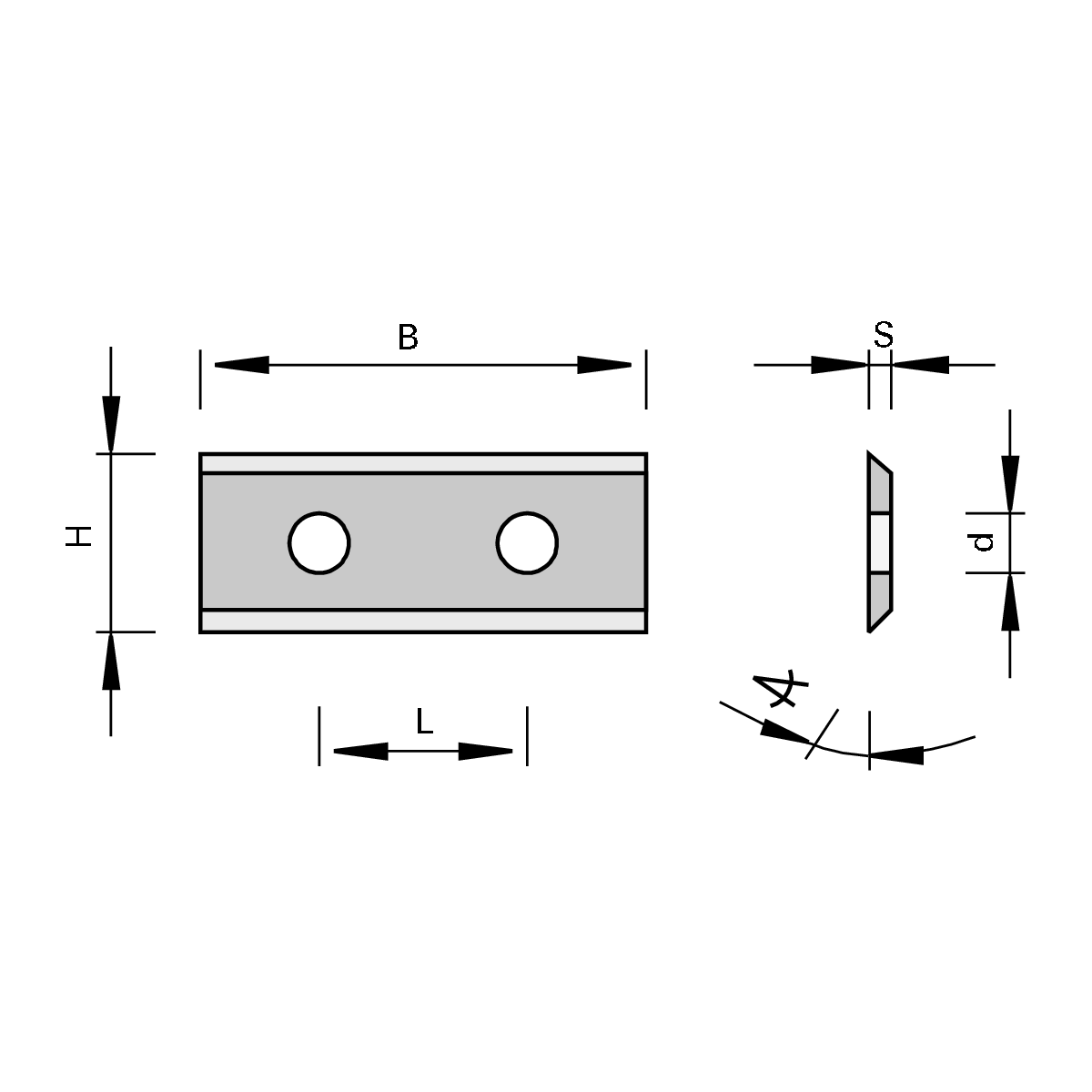 Leuco - Turnover Knives HW with 2 Cutting Edges - 60x12x1.5x4 HL Board 05
