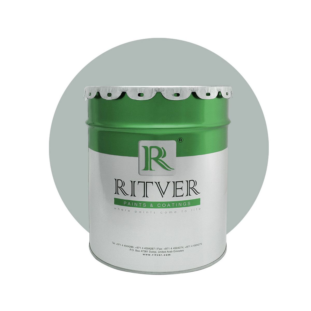 Ritver - Water Based Emulsion Wall Paint 18L - Dark Grey Color