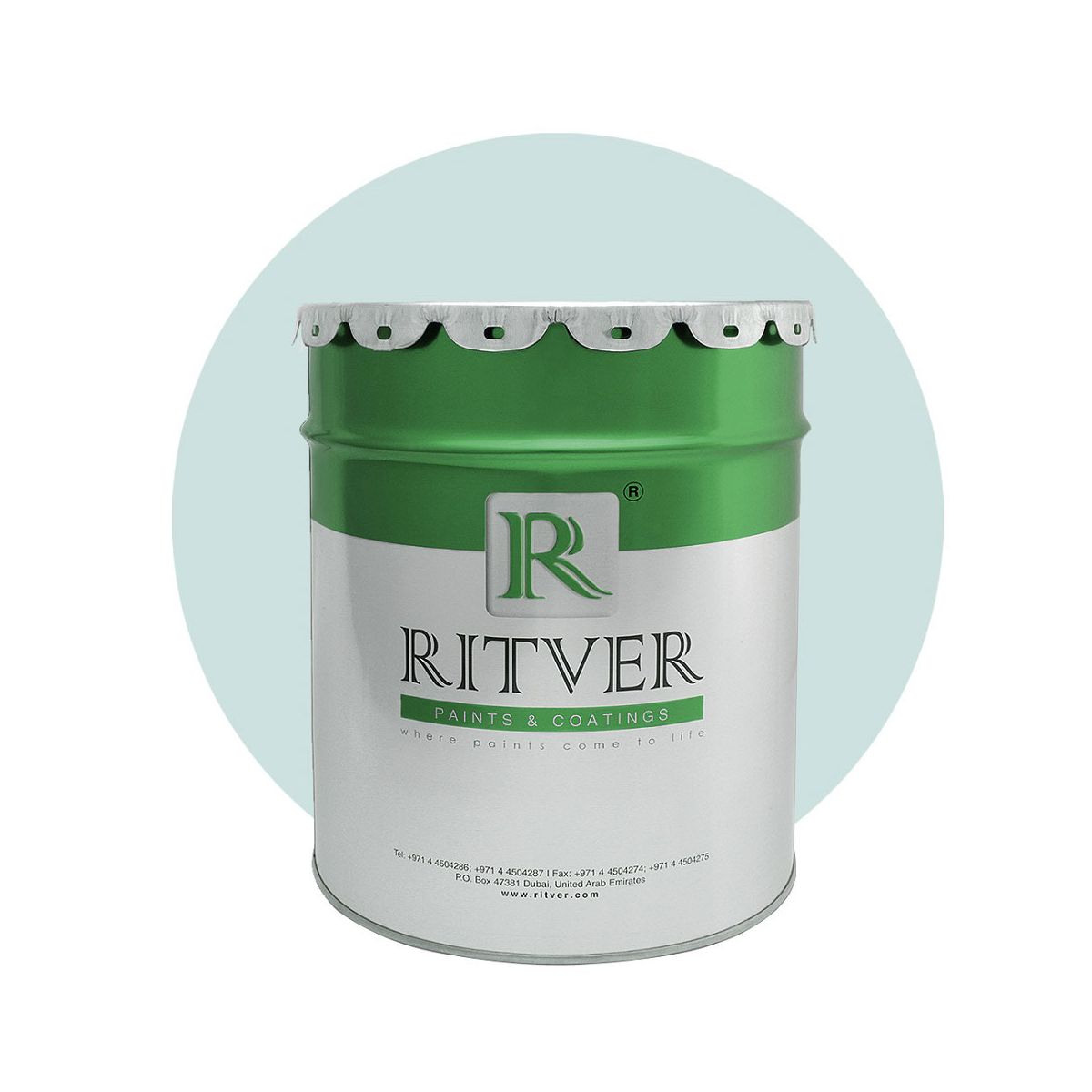 Ritver - Water Based Emulsion Wall Paint 18L - Light Grey Color