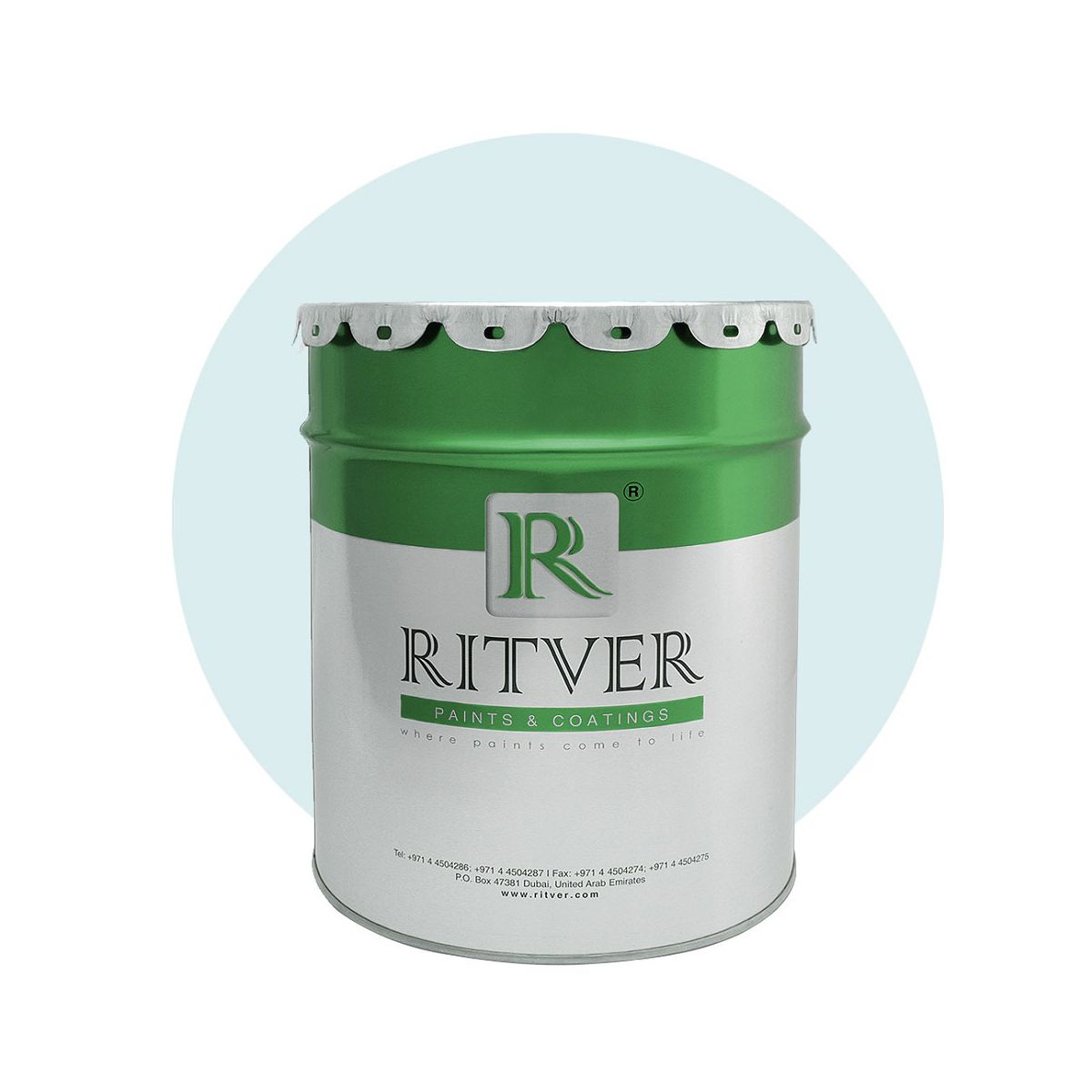 Ritver - Diamond Matt Emulsion Wall Paint 3.6L - Pale Green Color