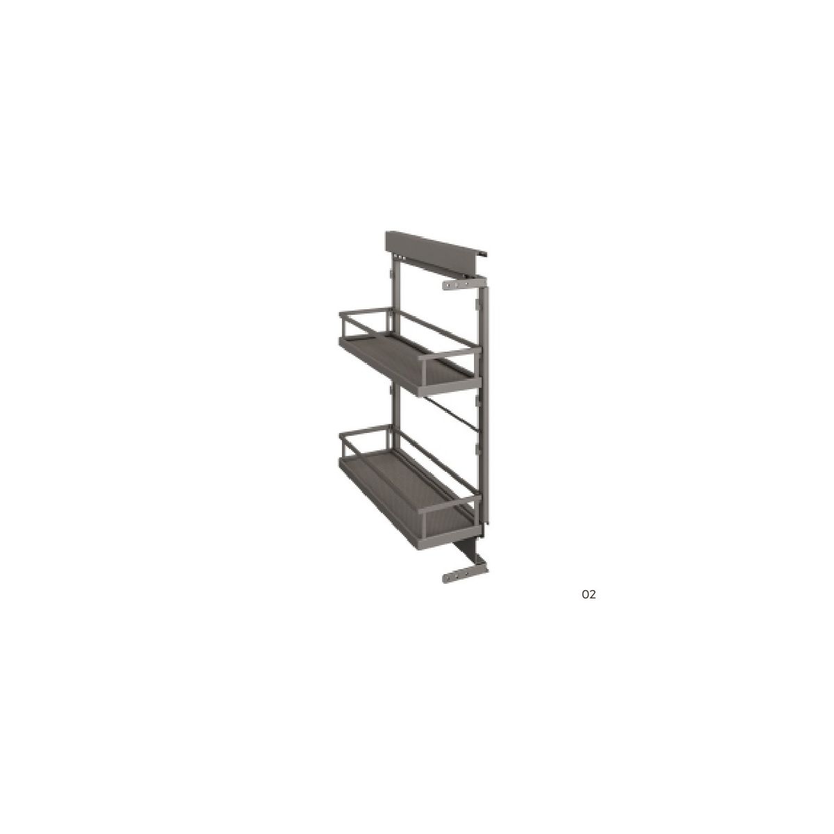 Elite 2-Layers Side-Install Wooden Tray Basket Elegant Kitchen Hardware ...