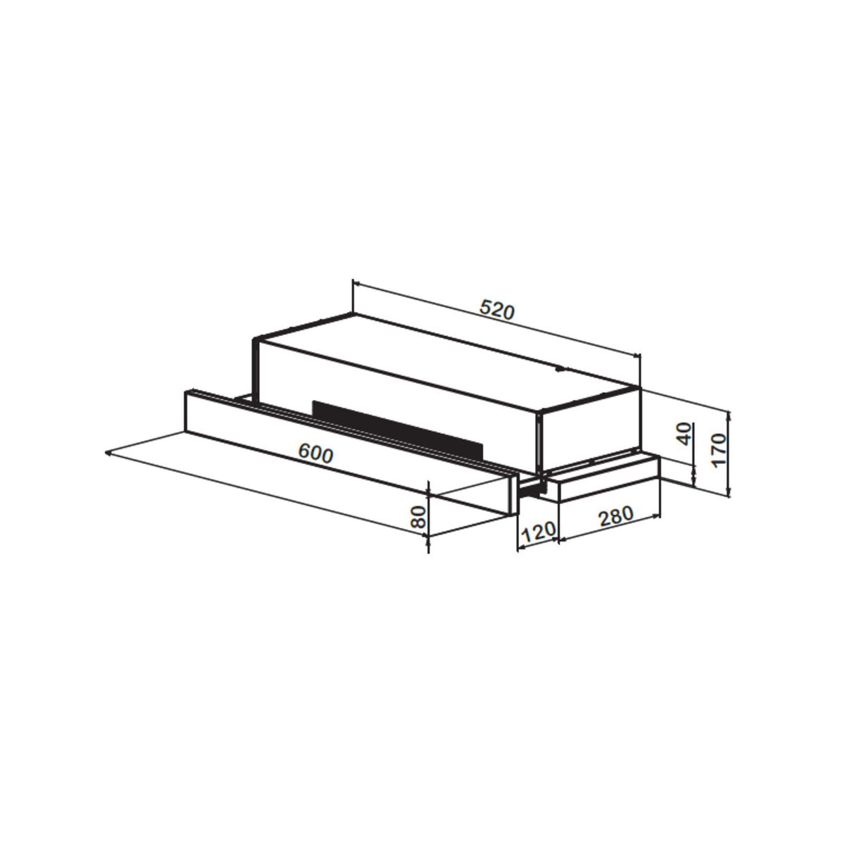 Carysil Built-in Cooker Hood Pull-out