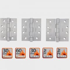 Briton - 2BB - 5 Knuckle Ball Bearing Butt Hinge - SS304 Substrate