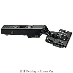Blum - Clip Top Blumotion 107° Standard Hinge Onyx Black + Horizontal Cam Plate (Screw On)