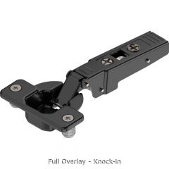 Blum Clip Top Profile or Thick Door Hinge 95° (Unsprung) Onyx Black + Horizontal Cam Plate (Screw On)