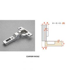 Salice - Silentia 700 Series Hinge 110 Degree - Push to Open + Straight Mounting Plate