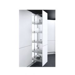 CM 6-Tier Pull-Out Larder System Soft Closing Chrome Plated Stainless Steel