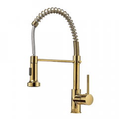 CM Pull-Out Mixer with Spring Gold Color