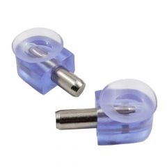 Bergo - Glass Shelf Support - Iron and PVC Transparent