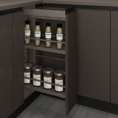 Elite - 2 Layers Side-Install Wooden Tray Basket Elegant Kitchen Hardware - Venus Series