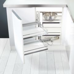 Kesseboehmer - MagicCorner - Corner Space Fitting - Ice White Chrome