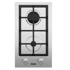 Baumatic - 30cm 2 Burner Gas Hob - Stainless Steel