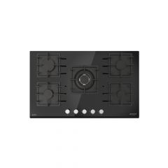 Baeckerhaft - 90cm Built-in Gas Hob Black Color - 8mm Schott Italian Glass